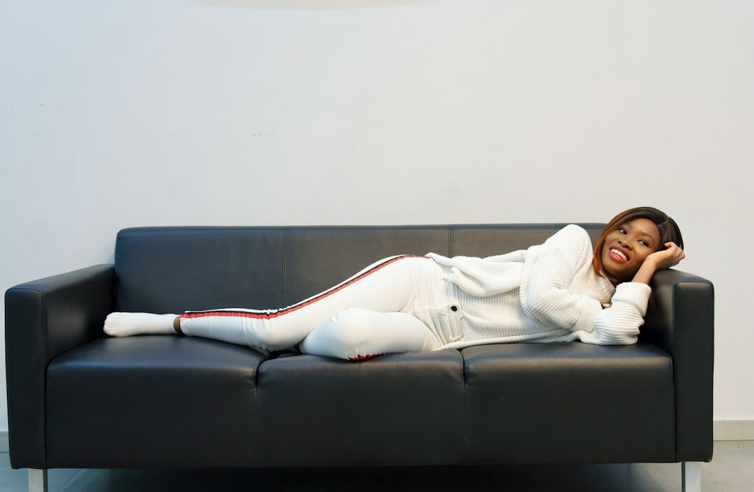 woman relaxing at home