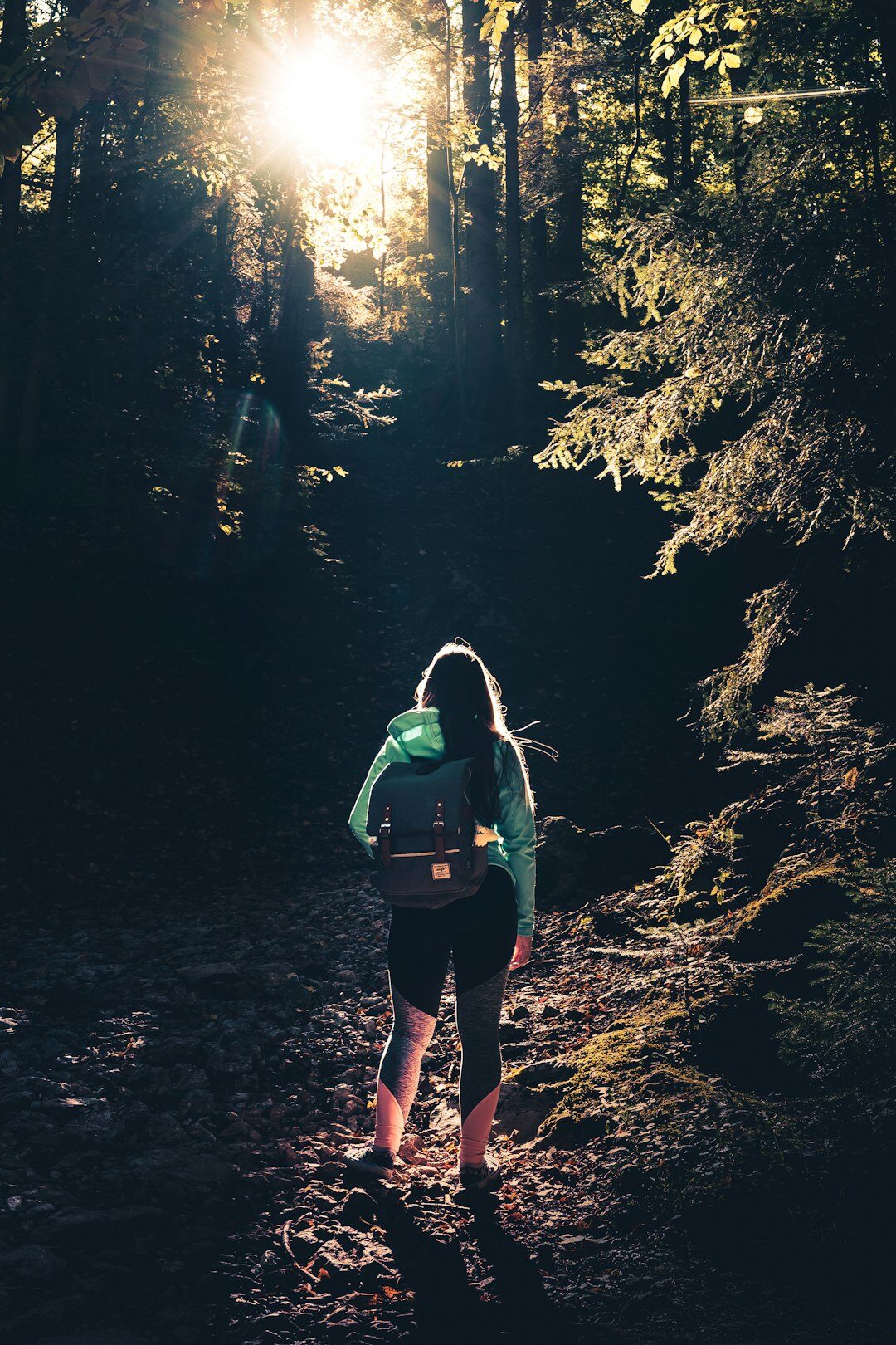 woman hiking outdoors